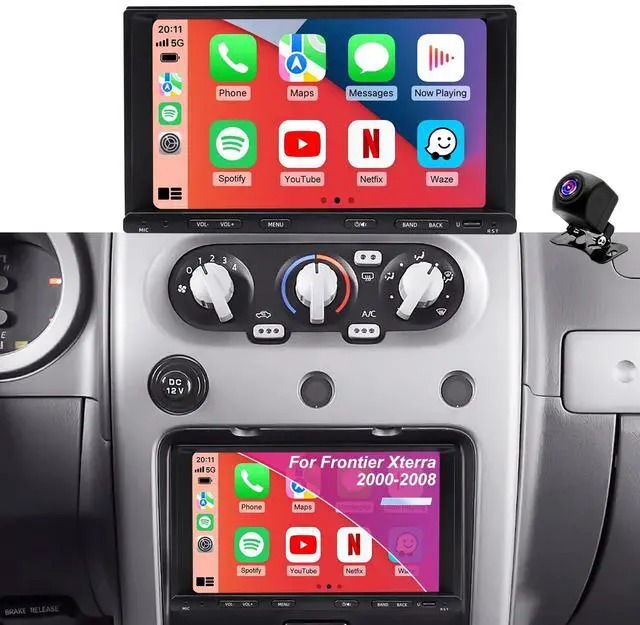 Main image of Upgrade Car Radio for Nissan Xterra Frontier 2000 2001 2002 2003 2004 2005 2006 2007 2008, 7 Inch Touch Scree Headunit Stereo with Wireless Carplay Android Auto GPS FM SWC WIFI Bluetooth Backup Camera