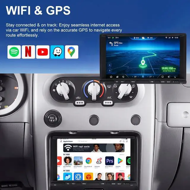 Alt view image 5 of 6 - Upgrade Car Radio for Nissan Xterra Frontier 2000 2001 2002 2003 2004 2005 2006 2007 2008, 7 Inch Touch Scree Headunit Stereo with Wireless Carplay Android Auto GPS FM SWC WIFI Bluetooth Backup Camera