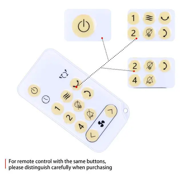 Alt view image 4 of 5 - New Replacement Remote Control for IRIS Woozoo Globe Multi-Directional 5-Speed Oscillating Fan