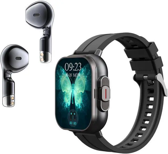 Main image of Smart Watch with Earbuds, 2 in 1 Bluetooth Smartwatch for Men Women, 2.01" HD, Answer/Make Call, Sleep Monitor Fitness Tracker, 100+ Sports Modes, Compatible with Android iOS