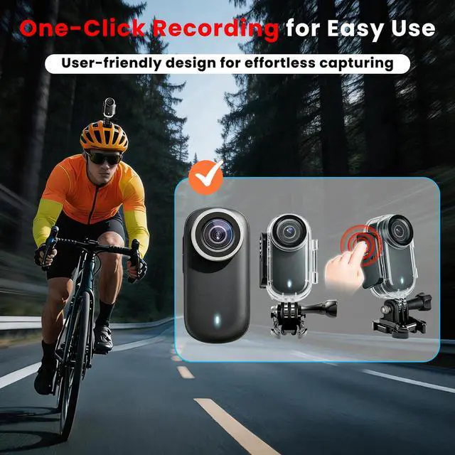 Alt view image 6 of 6 - 4K Mini Body Camera 64G Wearable Thumb Camera 360° Rotatable Magnetic Clip for Lecture Travel Pet Walking Outdoor Recording(Black)