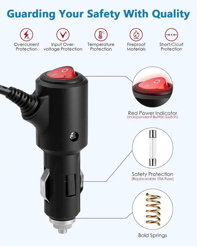 Alt view image 5 of 5 - Starlink Mini 12V Car Adapter Power Supply 30V Step Up Converter Adapter | 2M Waterproof DC Power Cable,Cigarette Lighter Adapter with Switch,12V to 30V Step Up Converter No Voltage Drop 60W Output