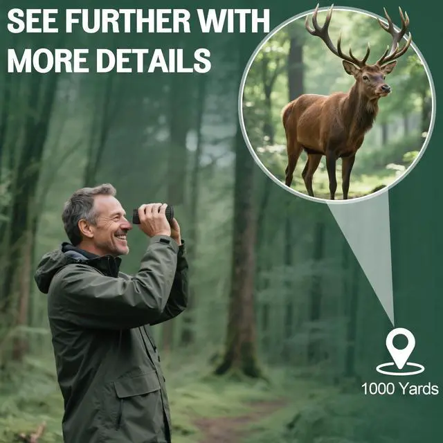 Alt view image 5 of 6 - 15x25 Compact Binoculars for Adult Kids - High Power Binoculars for Bird Watching - Easy Focus Small Binocular with Low Light Vision for Travel, Camping, Concert, Hiking -Green