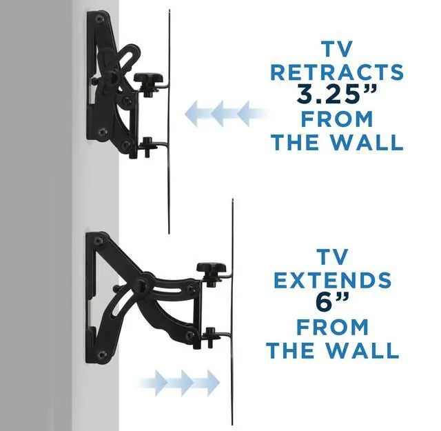 Alt view image 3 of 6 - Full-Motion TV Wall Mount |Tilting, Swiveling, Articulating Display Mounting Bracket for 23" to 42" Flat Screen Panels with Up to 200x200 VESA Pattern,66 lb Capacity