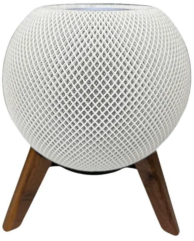 Main image of Wooden Tripod Stand Wood Mount Holder for Homepod Home pod Mini | Tripod Holder With Metal Frame,Safe Stable Mount With Black Silicone pad For Apple HomePod Mini Home pod (only stand)
