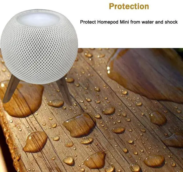 Alt view image 5 of 6 - Wooden Tripod Stand Wood Mount Holder for Homepod Home pod Mini | Tripod Holder With Metal Frame,Safe Stable Mount With Black Silicone pad For Apple HomePod Mini Home pod (only stand)