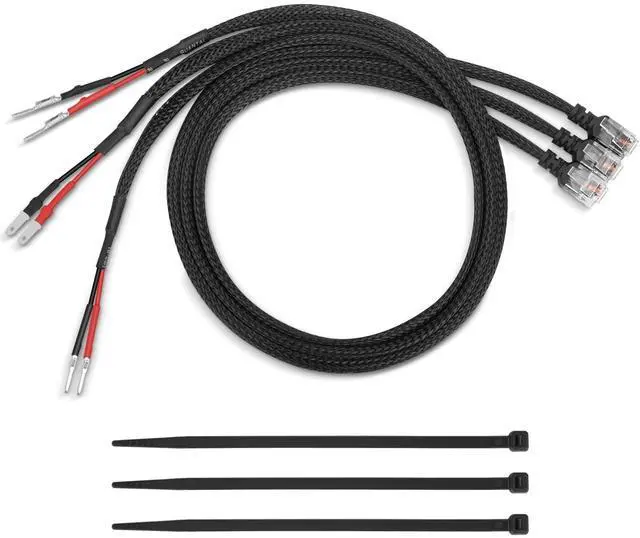Main image of 14" Upgraded Mirror Plug Wire Tap for Escort, Valentine One | Detector Hardwire Power Cord Kit for Uniden, Beltronics, Mount RJ11 with Braided Set of 3