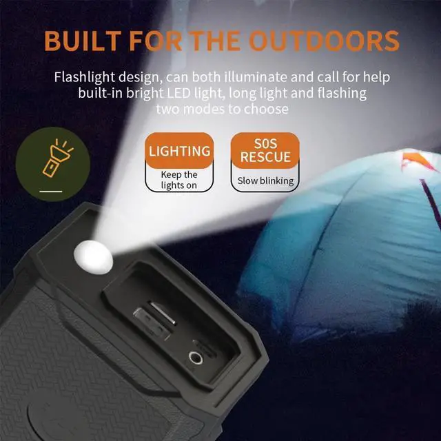 Alt view image 6 of 6 - Magnetic Bluetooth Golf Cart Speaker, 36H Playtime IPX7 Waterproof