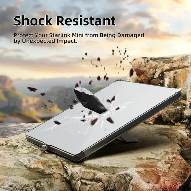 Alt view image 2 of 6 - for Starlink Mini Dish Protect Cover & Protective Shell, Shock Resistant for Starlink Accessory Anti-Drop for Your Starlink Mini Safeguard from Hails and Rocks