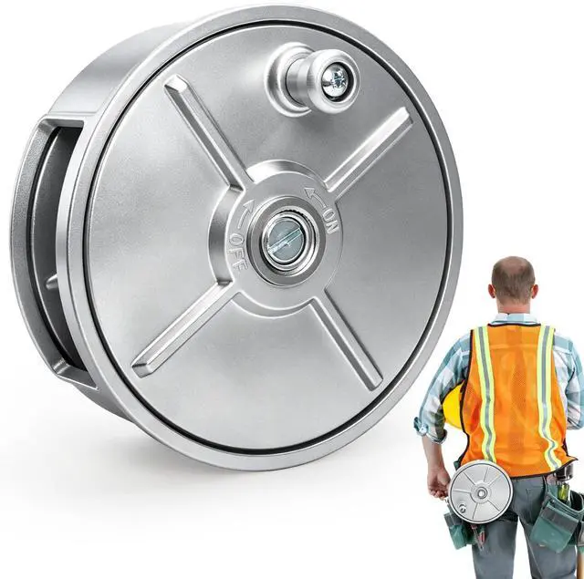 Main image of Tie Wire Reel, 6.25" Light Weight Aluminum Coil Holder Wheel, Rope Reel with Built-in Rewind Knob & Belt Loops, Tie Wire Dispenser for Iron Rebar Worker, Compatible with 12-18 Gauge Wires