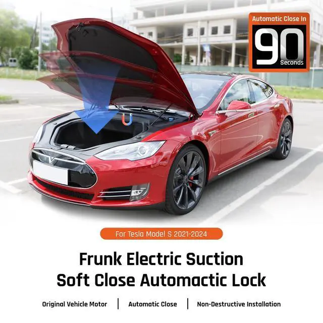 Alt view image 2 of 6 - Soft Close Frunk Suction Lock Quiet Auto Latch Assembly Front Trunk Closing Accessories Fit for Tesla Model 3 2021 2022 2023 Highland 2024 2025 2026