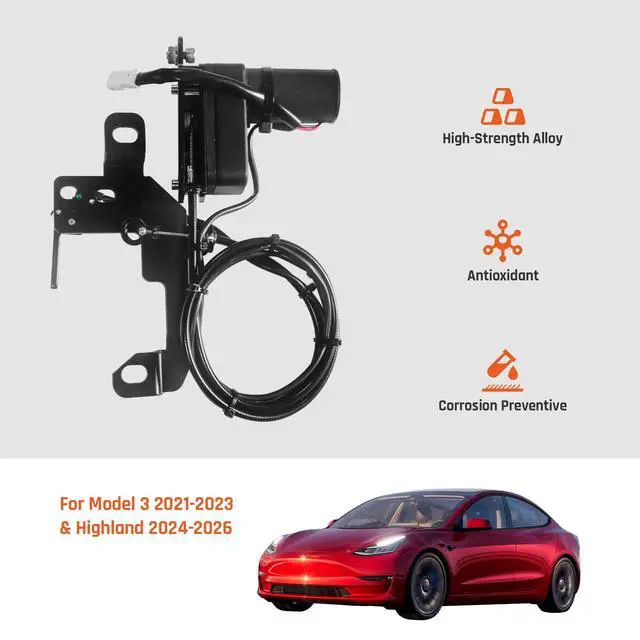 Alt view image 4 of 6 - Soft Close Frunk Suction Lock Quiet Auto Latch Assembly Front Trunk Closing Accessories Fit for Tesla Model 3 2021 2022 2023 Highland 2024 2025 2026