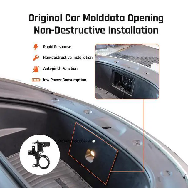 Alt view image 6 of 6 - Soft Close Frunk Suction Lock Quiet Auto Latch Assembly Front Trunk Closing Accessories Fit for Tesla Model 3 2021 2022 2023 Highland 2024 2025 2026