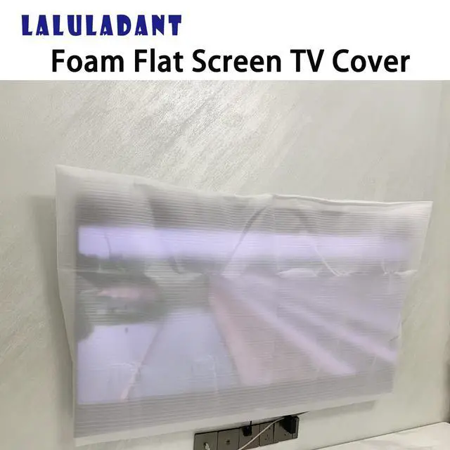 Alt view image 5 of 6 - Foam Flat Screen TV Cover Fits Up to 80"L x 48"W Flat Screen TV,80-85 Inch Television Foam Cover for TV Protection During House Moving, Storage, or Home Renovation-1 Pack