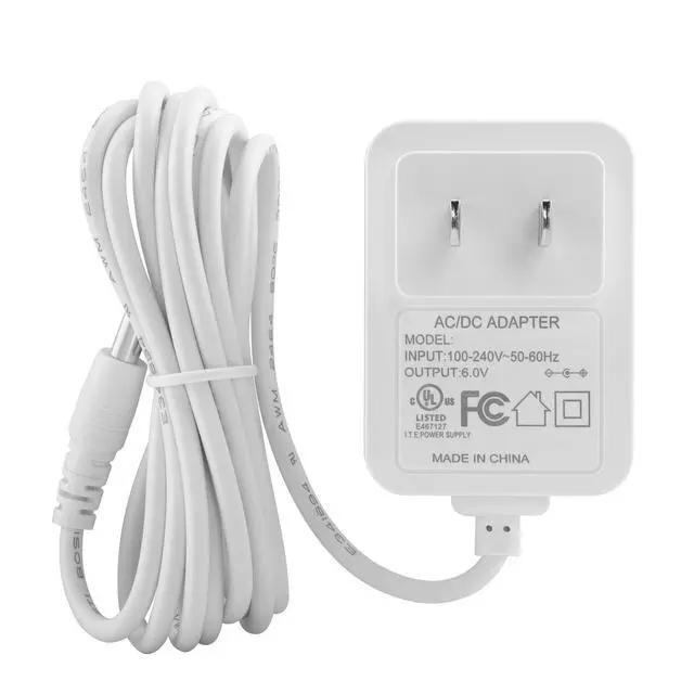 Alt view image 4 of 4 - TPKB00600030-A0 AC Adapter, AD002 Power Cord Replacment for 6V HoMedics SS-2000 SS 20000, MyBaby SoundSpa Lullaby Sound Machine White Supply Charger