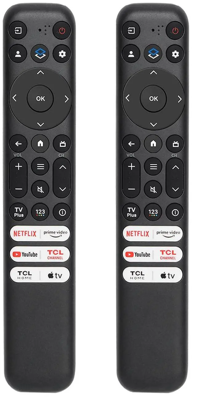 Main image of (Pack of 2) RC813 Infrared Remote Control, for TCL Google TV Remote Control, with 6 Shortcut Keys. Compatible with TCL 4k QLED/UHD/QD-Mini Series Smart TVS (no Voice)