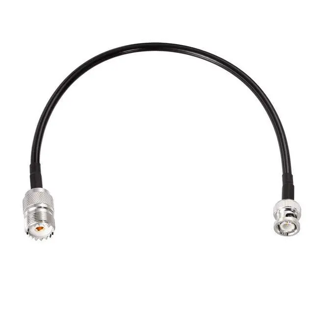Alt view image 3 of 6 - BNC Male to SO239 RG58 Cable 1ft UHF Female to BNC Adapter Jumper | 2-pack bnc to so239 jumper cable for VHF Radio Mobile to Base Antenna scanners SWR Meter