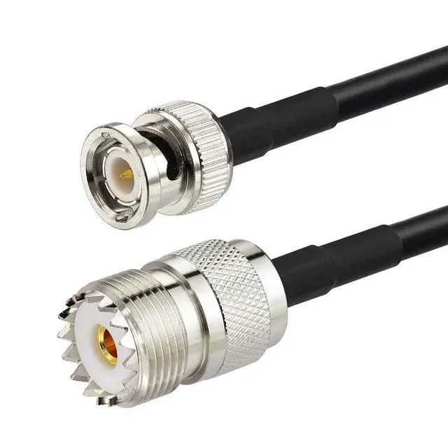Alt view image 5 of 6 - BNC Male to SO239 RG58 Cable 1ft UHF Female to BNC Adapter Jumper | 2-pack bnc to so239 jumper cable for VHF Radio Mobile to Base Antenna scanners SWR Meter