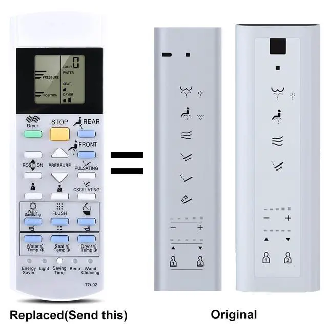 Alt view image 2 of 5 - Replacement Remote for TOTO Washlet Bidet Toilet Seat S500E S500 S550E S550 SW3083 SW3046 THU6056 THU6055 SW3084#01 SW3084#12 SW3056#01 SW3083#01 SW3046#01