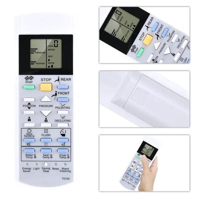 Alt view image 4 of 5 - Replacement Remote for TOTO Washlet Bidet Toilet Seat S500E S500 S550E S550 SW3083 SW3046 THU6056 THU6055 SW3084#01 SW3084#12 SW3056#01 SW3083#01 SW3046#01