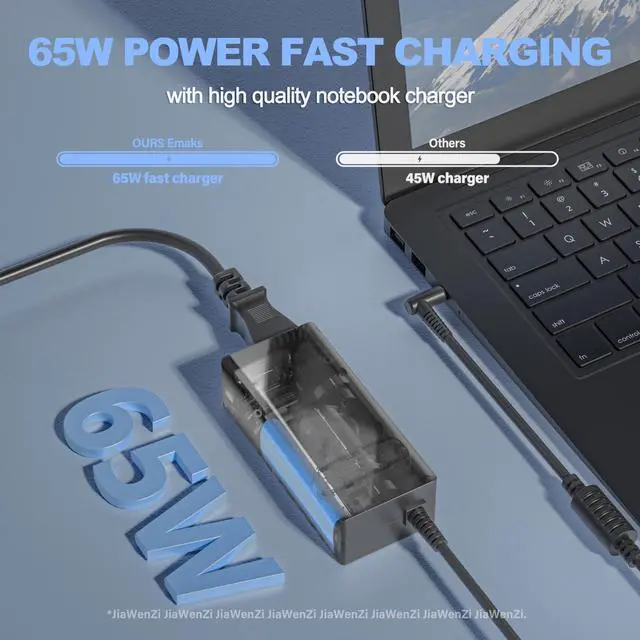 Alt view image 2 of 6 - 45W 65W Laptop Charger SK90A195231 SK90195333 for HP Pavilion 15-F F272WM | for 15-f111dx 15-f211wm 15-f271wm 15-f233wm f387wm f211nr f337wm f224wm and More hp Laptop Power Supply Cargador Ac Adapter