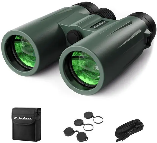 Main image of Professional 12x42 HD Binoculars - High Powered Large View with | Clear Low Light Vision - Adults Binoculars for Bird Watching, Hunting, Hiking, Travel, Cruise, Green, AT66V3