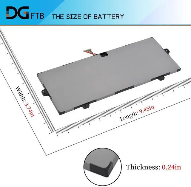 Alt view image 3 of 6 - AA-PBTN4LR Laptop Battery for Samsung 9 Pro NP940X3M NP940X3M-K01US NP940X3M-K02US NP940X3N NP940X3N-K01 NP940X5M NP940X5M-X01US NP940X5N NP940X5N-X01US NT930SBE NT950SBE NT950SBV 15.4V 3530mAh/54Wh