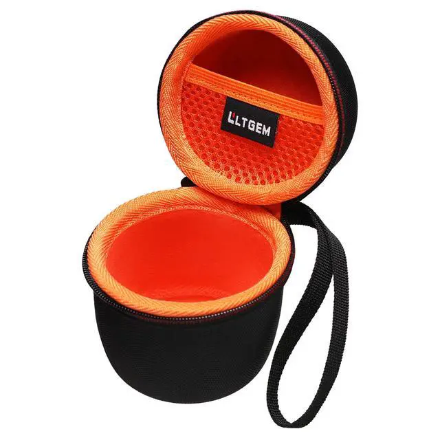 Alt view image 3 of 6 - LTGEM Case Compatible with Sony SRSXB13/B/SRS-XB100 / SRS-XB12 Extra Bass Portable Waterproof Speaker, Black+Orange | Hard Carrying Travel Case for Sony SRS-XB100/SRSXB13 Wireless Bluetooth Portable L