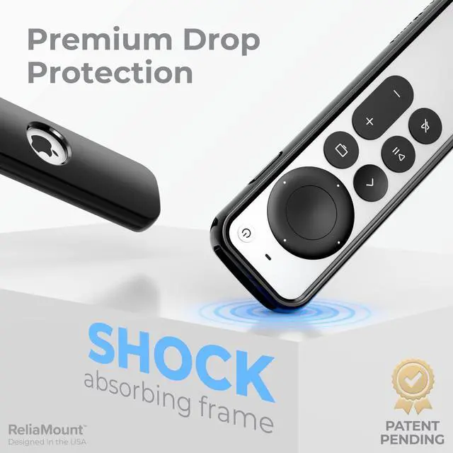 Alt view image 2 of 6 - Case for Apple TV Remotes Black with Soft Microfiber Lining | Designed in USA Premium Drop Protection and Comfortable to Hold
