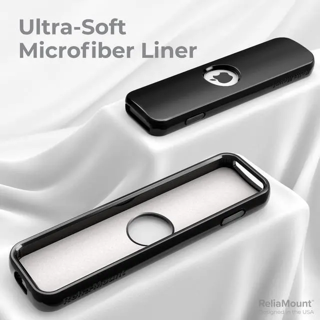 Alt view image 6 of 6 - Case for Apple TV Remotes Black with Soft Microfiber Lining | Designed in USA Premium Drop Protection and Comfortable to Hold