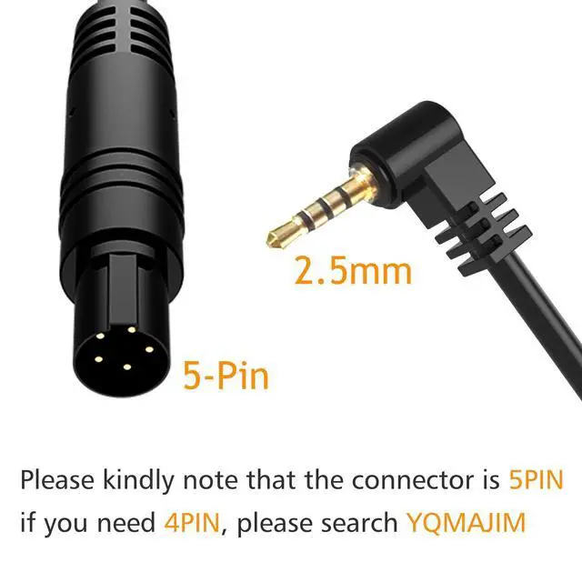 Alt view image 2 of 6 - 5 Pin Dash Cam Cable,22 Ft 2.5mm Male to 5 Pin Backup Camera Cord | Dash Cam Rear View Camera Ultra Long Cable with Reverse Trigger Wire Fit for Pick-up Trucks,Trailer,RV,SUV,Bus,Farm Machine