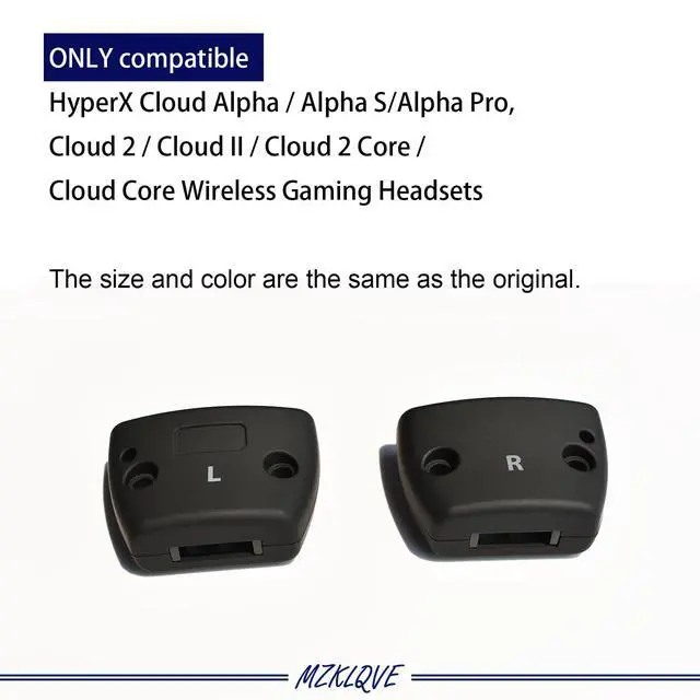 Alt view image 5 of 5 - Cloud Alpha Hinge Clamps - Replacement Hinge Side Buckles Parts for HyperX Cloud Alpha/Alpha S/Alpha Pro, Cloud 2/Cloud II/Cloud 2 Core/Cloud Core Wireless Gaming Headsets (Left + Right)