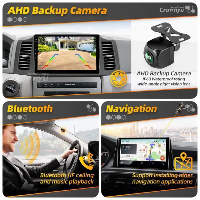 Alt view image 5 of 6 - for Jeep Grand Cherokee 2005-2007 Radio Compatible with Wirelessly Carplay Android Auto Upgrade Car Stereo Bluetooth Navigation GPS TouchScreen FM WiFi Multimedia Player Backup Camera HeadUnit