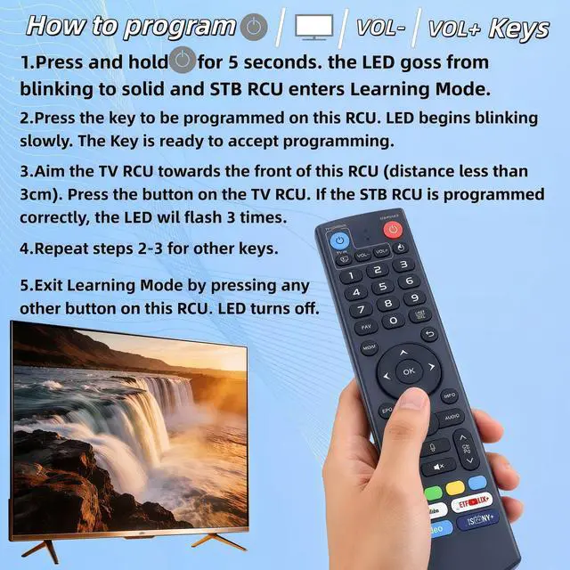 Alt view image 5 of 6 - New V3 Pro Bluetooth Voice Remote Control - Compatible with vSeeBox V1, V2, V3, V5 Pro, V3 Plus, Elite & Max - Bluetooth Smart TV Box Remot with Strong Signal for Enhanced Control