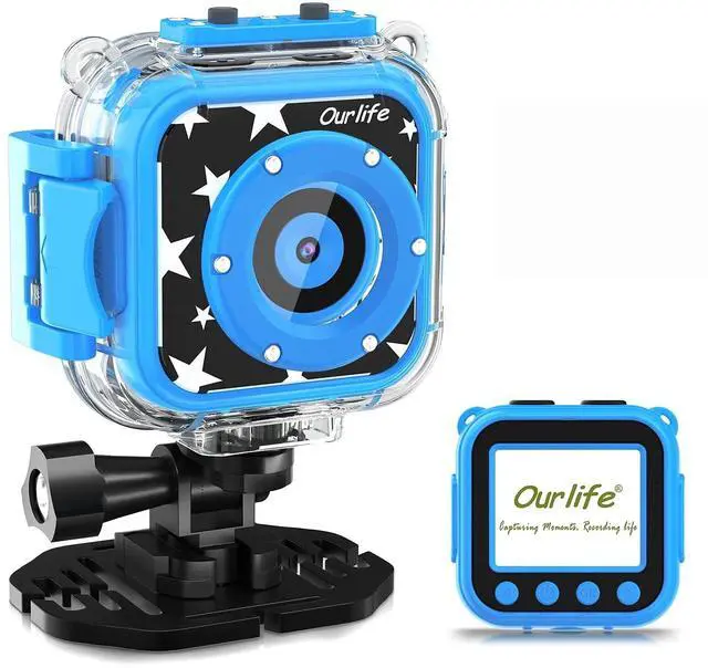 Main image of Kids Waterproof Camera, Kids Camera for 3-12 Year Old | Christmas Birthday Gifts for Kids Underwater Sports Camcorder 1.77 Inch Screen,No Card(Navy Blue)