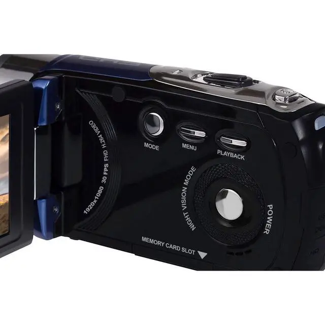 Alt view image 3 of 3 - MN80NV Camcorder, 1080p Video, 24MP, Night Vision (Blue) | Portable wireless speaker delivers convenient audio for home, travel and outdoor adventures