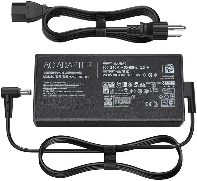 Main image of ASUS 180W AC Adapter Charger for ROG Zephyrus G14 G15 GA502 GA401, TUF Gaming A15-FA506 A17-FA706, Zenbook Pro14 - 20V 9A, 6.0x3.7mm, ADP-180TB H
