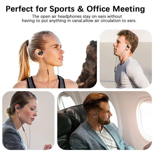 Alt view image 6 of 6 - Open Ear USB C Headphones for Samsung S26 Ultra S25 FE S23 A17 Over Earbuds | Type C Earphones Wired Ear Buds Adjustable Ear Hooks for iPhone 17 Pro Max 17e 16e 16 Plus 15,USB-C Headset for iPad A16 1