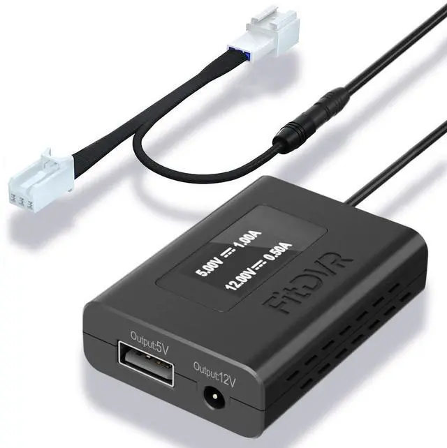 Main image of Dash Camera Power Adapter (3-Pin) for Honda, Connects to Overhead Console, LED Display USB Power Source, Easy to Install, 5V 12V Output, for Dash Cam, Radar, D3-028