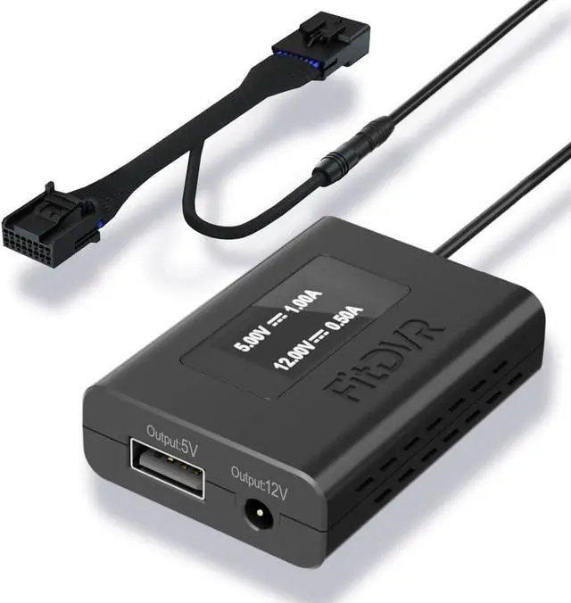 Main image of Dash Camera Power Adapter (16-Pin) for Toyota and Lexus and More, Dashcam Charger Cable, USB Power Source, 5V 12V Output, D3-011