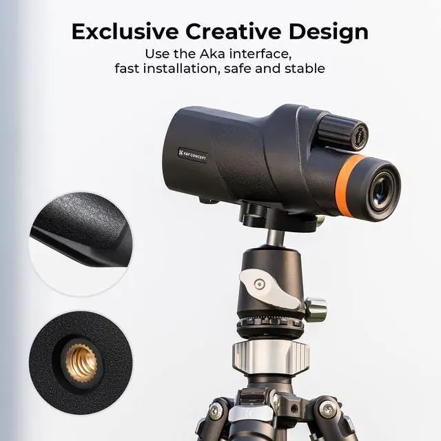 Alt view image 4 of 6 - ® 12X50 Monocular Telescope with Cleaning Cloth, FMC Lens & BAK4 Prism Telescopes for Adults, Sky Captain HD Monocular for Bird Watching Hunting Hiking Camping Travelling