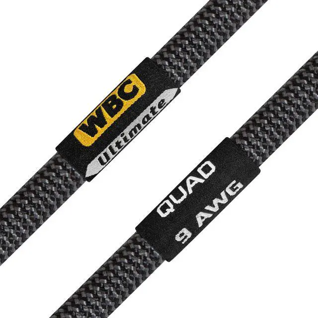 Alt view image 3 of 6 - 10 Foot Ultimate - 9 AWG - Ultra-Pure OFC - Premium Audiophile HiFi Bi-Wire Single Speaker Cable for Center Channel with Eminence Gold Banana Plugs & Carbon Tweed Jacket