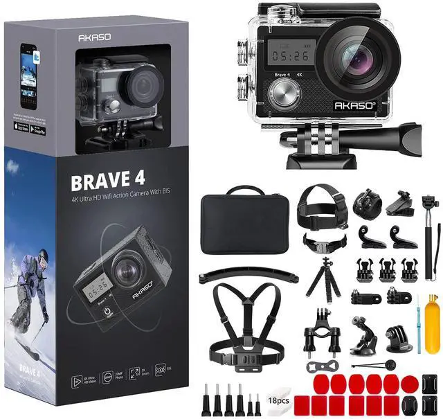 Main image of Brave 4 Action Camera with 60 in 1 Accessories Kit | Brave 4 Action Camera with 60 in 1 Accessories Kit