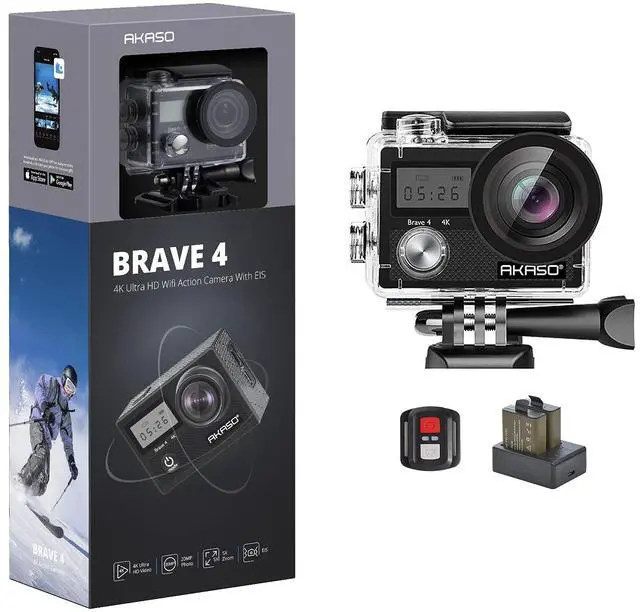 Alt view image 2 of 6 - Brave 4 Action Camera with 60 in 1 Accessories Kit | Brave 4 Action Camera with 60 in 1 Accessories Kit