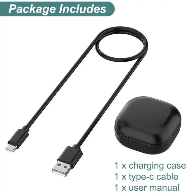 Alt view image 6 of 6 - Charging Case for Samsung Galaxy Buds Pro (R190) Earbuds | Replacement Portable Charger Case Dock Station for Galaxy Buds Pro SM-R190 (Black)
