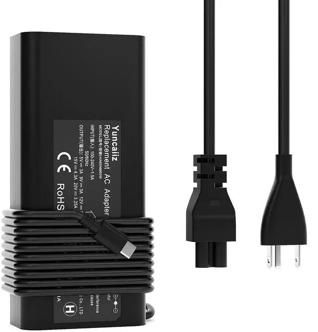 Alt view image 2 of 6 - 65W USB C Laptop Charger Compatible with Dell Pro 13 14 16 Latitude 7370 7430 7520 Xps 12 13 9250 9310 Chromebook 3100 3110