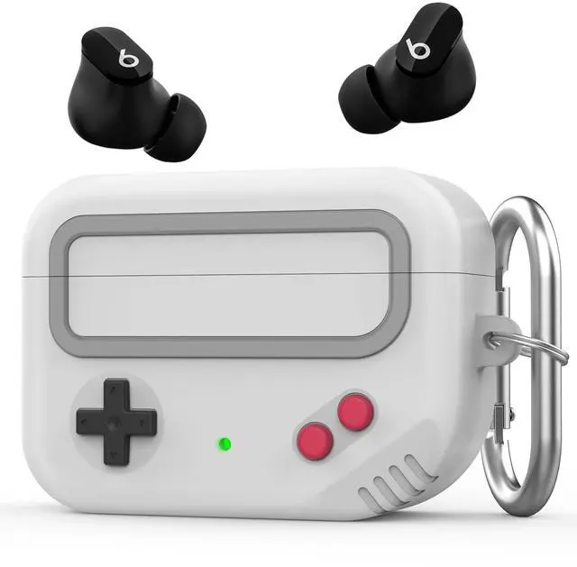 Main image of Silicone Case for Beats Studio Buds Case Cover, Game-Machine Design Case for Beats Studio Buds + (Light Grey)