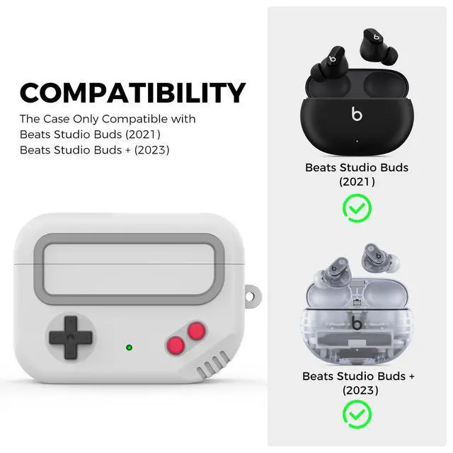 Alt view image 2 of 6 - Silicone Case for Beats Studio Buds Case Cover, Game-Machine Design Case for Beats Studio Buds + (Light Grey)