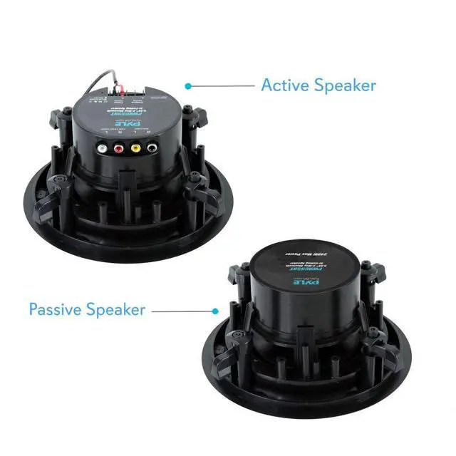 Alt view image 3 of 6 - Ceiling and Wall Mount Speaker - Wireless Bluetooth 5.25 Dual 2-Way Audio Stereo Sound Subwoofer Kit with, 240 Watts, in-Wall & in-Ceiling Flush Mount for Home Surround System - PWRC55BT