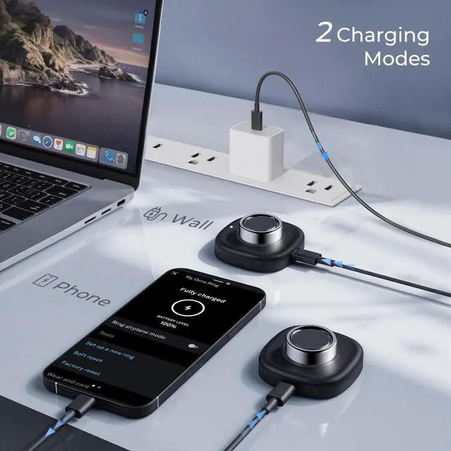 Alt view image 5 of 6 - Compatible with Ou-ra Ring Gen4 Charger - Size 12 - Fast and Portable Charging Dock with USB-C Cable for Ou-ra Ring 4